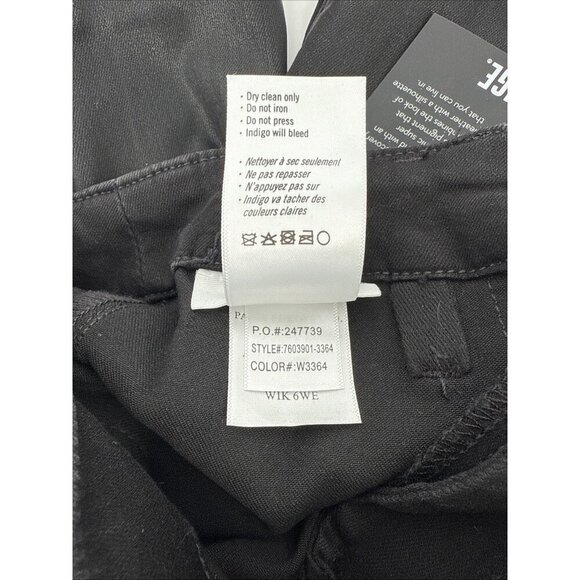 PAIGE Mayslie Straight Ankle Pants Jeans Womens Size 27 Black Fog Luxe Coated - Picture 10 of 10